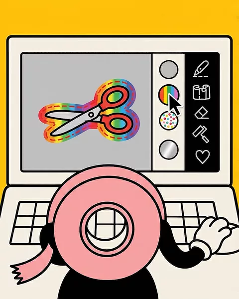 The design on screen being recoloured, a colour palette open beside it