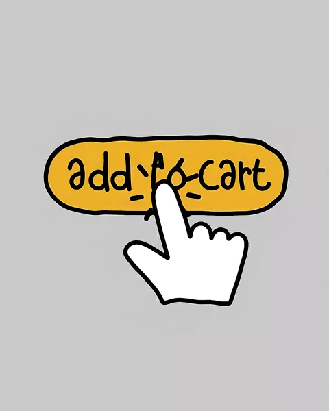 A hand pressing an add-to-cart button